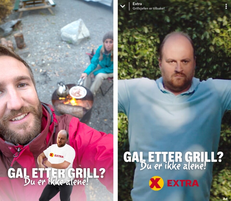 Extra testet Snapchat med grillsjefen