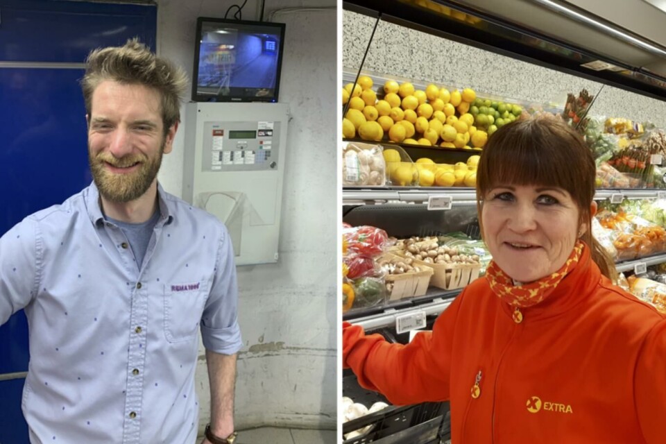 Victor Stange hos Rema 1000 Fredensborg i Oslo og Turid Kveum hos Extra Skeimo i Skjåk er blant de 18 finalistene i Hjemmets kåring. Foto: Privat