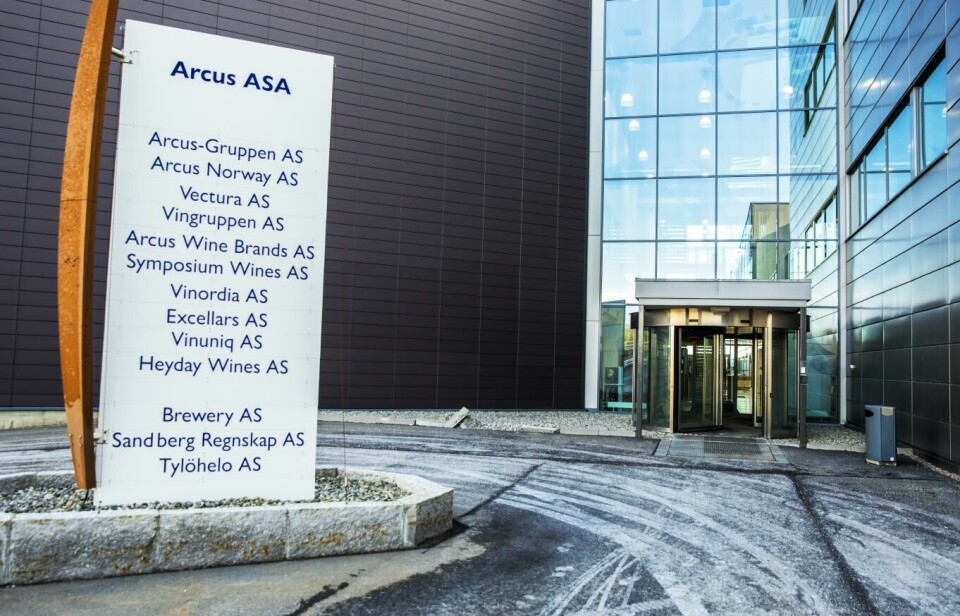 Den norske vin- og brennevinsprodusenten Arcus fusjonerer med finske Altia og danner et nytt selskap, Anora. Foto: Ole Berg-Rusten, NTB