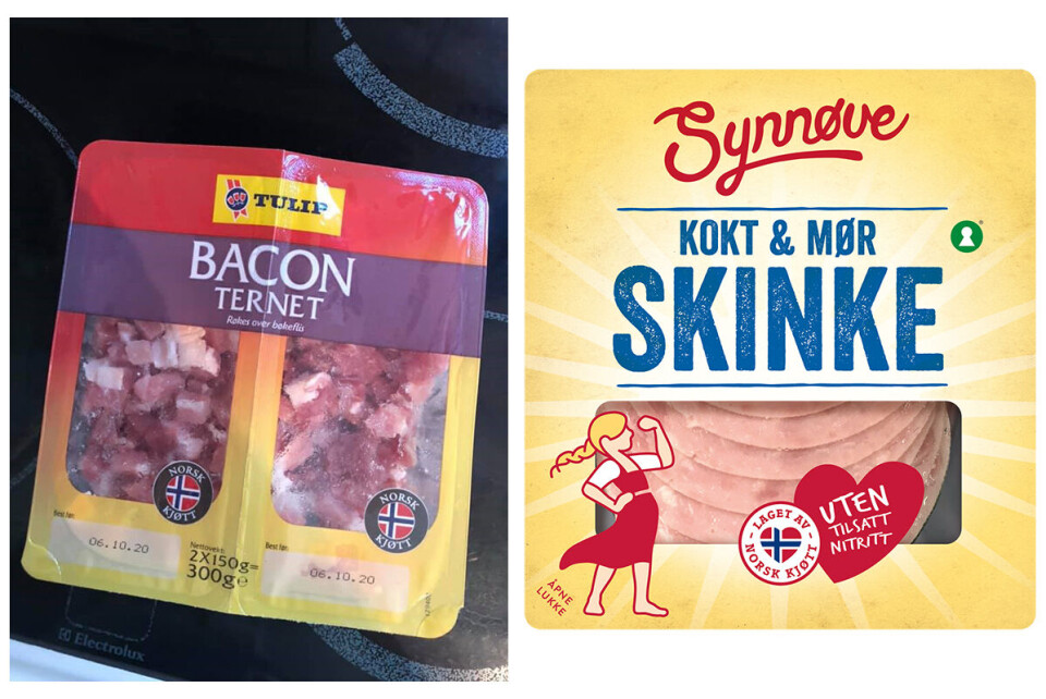 Bacon fra danske Tulip merkes med norsk flagg fordi kjøttet er norsk, men varen er produsert i Tyskland. Synnøve Findens skinke er lagd med norsk kjøtt, men produsert i Sverige.