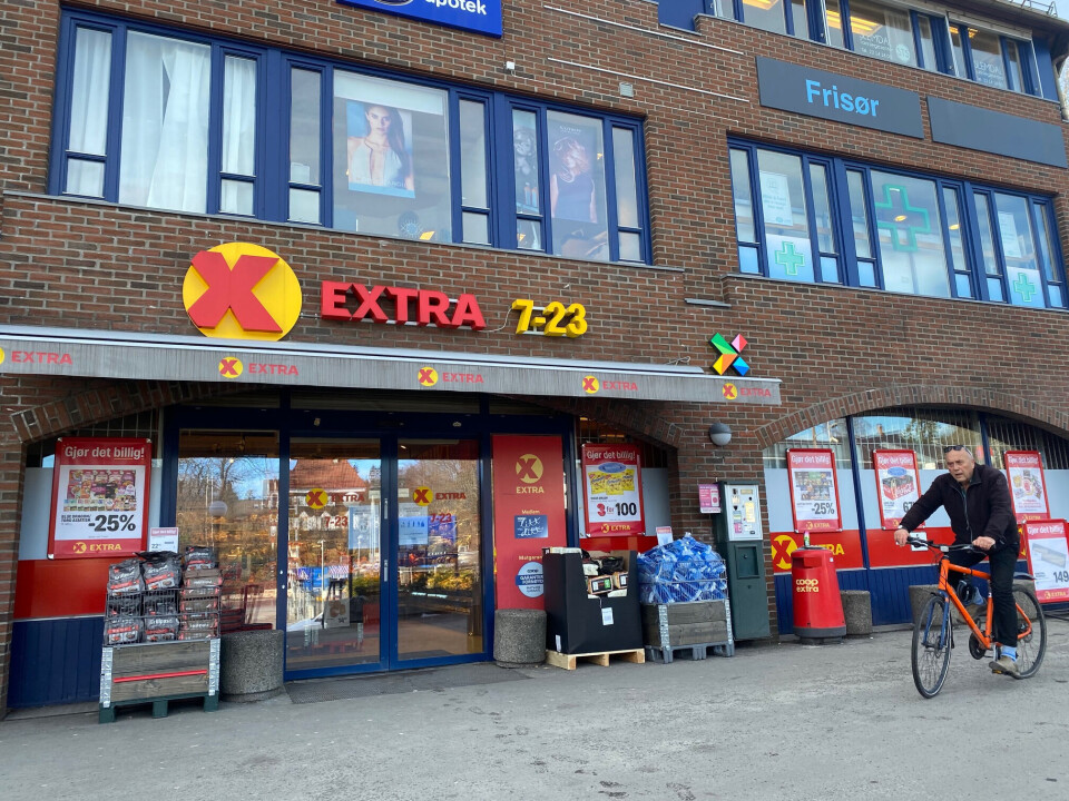 Ryddig: Extra-butikken har en ryddig og fin fasade, med bra beliggenhet på Slemdal.