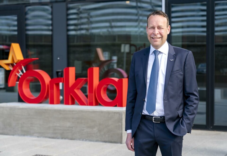 Orklas konsernsjef Jaan Ivar Semlitsch er godt fornøyd med kjøpet av pizzakjeden New York Pizza. Foto: Gorm Kallestad, NTB