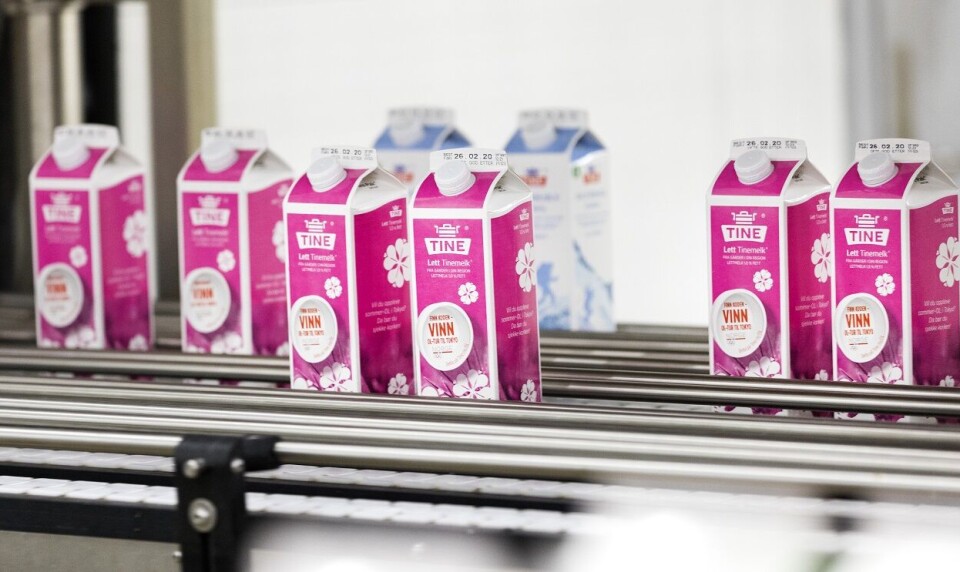 Tines konkurrenter skal ikke lenger motta distribusjonstilskudd fra den såkalte prisutjevningsordningen for melk (PU-ordningen). Foto: Gorm Kallestad | NTB