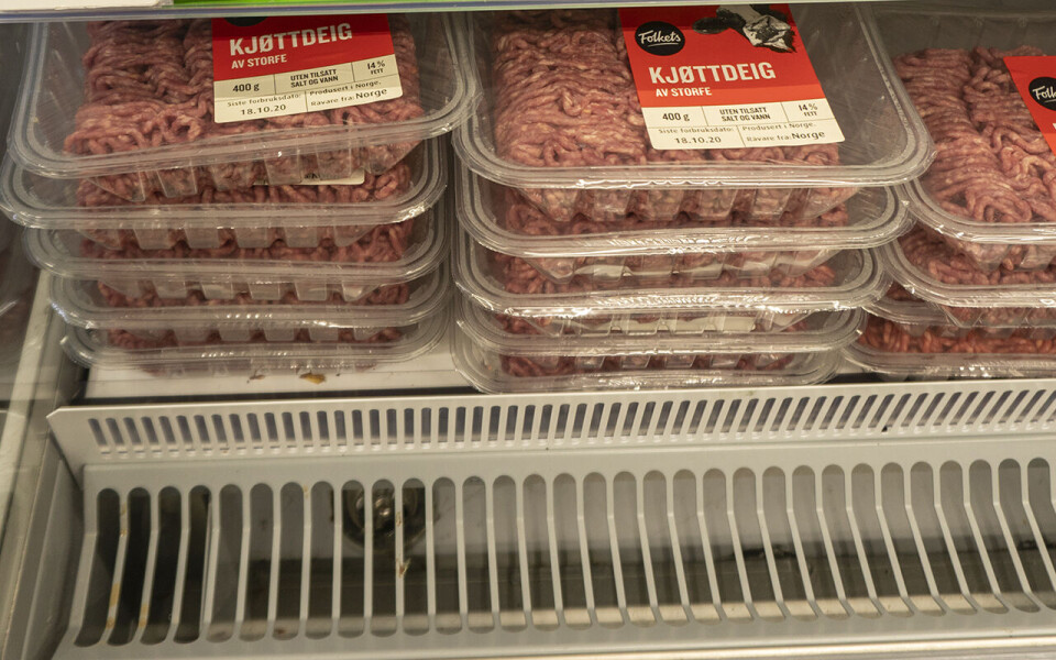 Kategorien kjøttdeig domineres av dagligvarekjedenes egne merkevarer (EMV). Foto: Arne Kongsnes