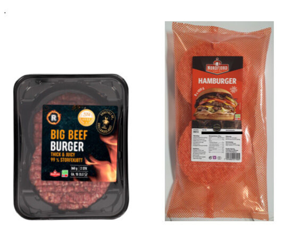 På grunnlag av mistanke fra Mattilsynet om bakterier i råstoff tilbakekaller Nordfjord Kjøtt AS fryst Hamburger Classic best før 24.03.24 og 25.03.24 og Big Beef Burger Thick and Juicy med siste forbruksdag 16.07.23 etter «føre-var»-prinsippet.