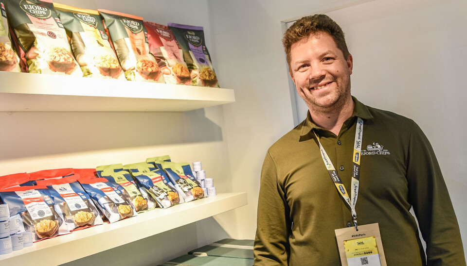 Innkjøps- og logistikkansvarlig Lavrans Schrøder i Frostachips er på på plass på Sial-messen i Paris for å bringe norsk potetchips ut i verden.
