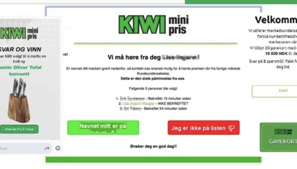 Kiwi opplever en økning i forespørsler fra kunder som har blitt svindlet eller forsøkt svindlet. Kiwi opplever en økning i forespørsler fra kunder som har blitt svindlet eller forsøkt svindlet.