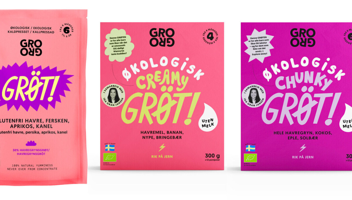 Nye økologiske og glutenfrie grøtvarianter fra Gro Gro - Fersken og ...