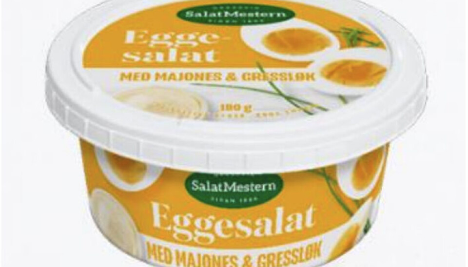 SalatMestern AS tilbakekaller et parti av Eggesalat 180 gram med holdbarhetsdato 14.10.24 etter funn av ikke-deklarerte reker i produktet. SalatMestern AS tilbakekaller et parti av Eggesalat 180 gram med holdbarhetsdato 14.10.24 etter funn av ikke-deklarerte reker i produktet.