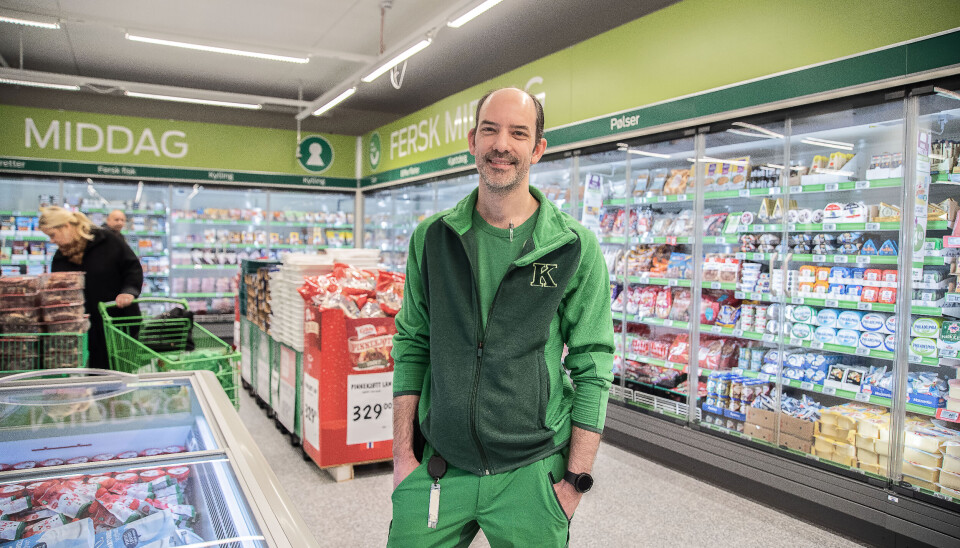 Butikksjef Nils Tore Haug-Fladset har ventet i tre år på åpningen av Kiwi Langhus Gård. – Den var verdt å vente på, fastslår han.