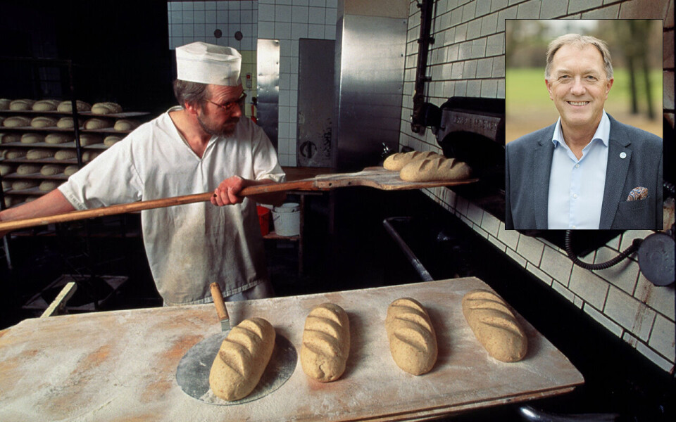 Direktør Gunnar Bakke (innfelt) i Baker- og konditorbransjens Landsforening håper på en slags normalisering for bransjen først over sommeren.