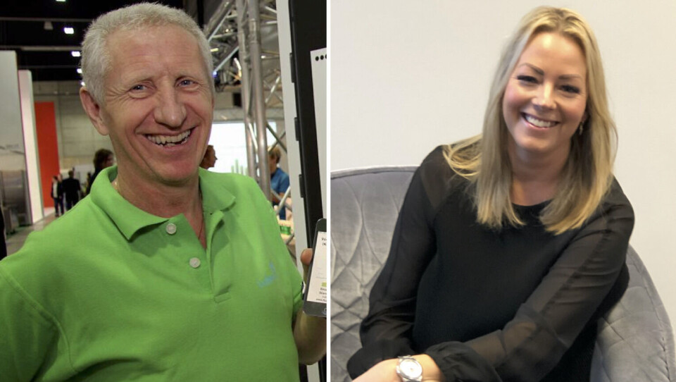 Bjørn Lundby hos Lubeco og leder for eSmiley Norge, Mari Blomberg.