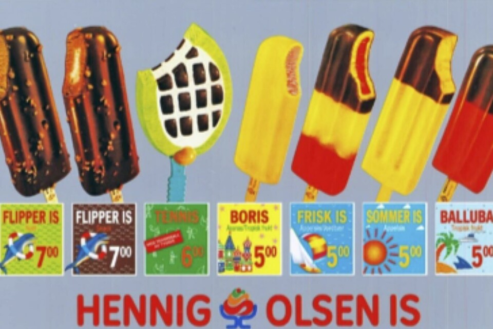 Sommer-isen (andre fra høyre på nederste rad) er tilbake i butikk.