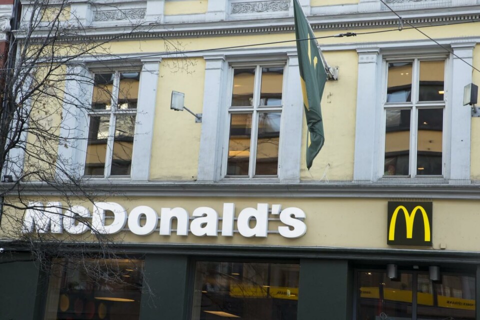McDonald's i Storgata 15 i Oslo ble ranet søndag. Arkivfoto: Vidar Ruud, NTB