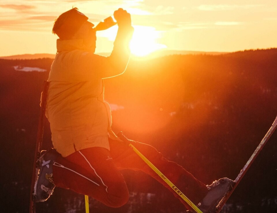 Thomas Heyerdahl, tidligere landslagsutøver i skiballett, nå aktuell som Solomannen i Soloreklamene. Foto: Trygve Markset Amundsen Sports.