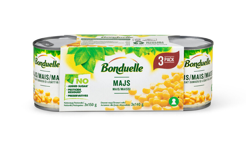 Pappemballasje på mais i 3-pakk