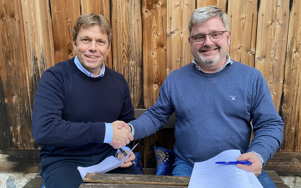 Geir Helge Espedalen i Dyrsku’n og Bernt Bucher-Johannessen i Hanen skal samarbeide om å gi lokalmaten mer plass på Dyrsku’n, som arrangeres 9.-11. september 2022.