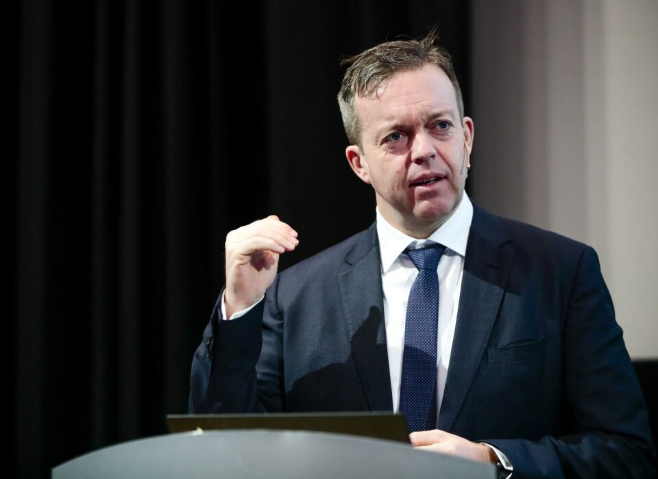 – Etterspørselen etter våre produkter fortsetter å være god, noe som har gitt høye priser i alle markeder, sier Mowis konsernsjef Alf-Helge Aarskog. Her er han avbildet under presentasjonen av resultatet for fjerde kvartal 2018. Foto: Lise Åserud, NTB scanpix