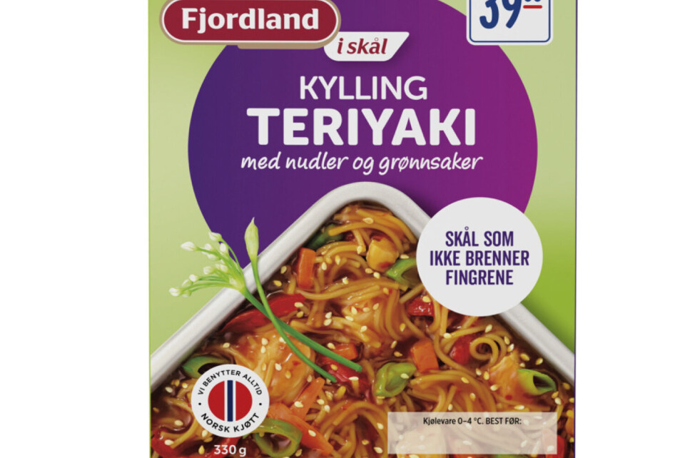 Fjordland tilbakekaller Fjordland i skål Kylling Teriyaki