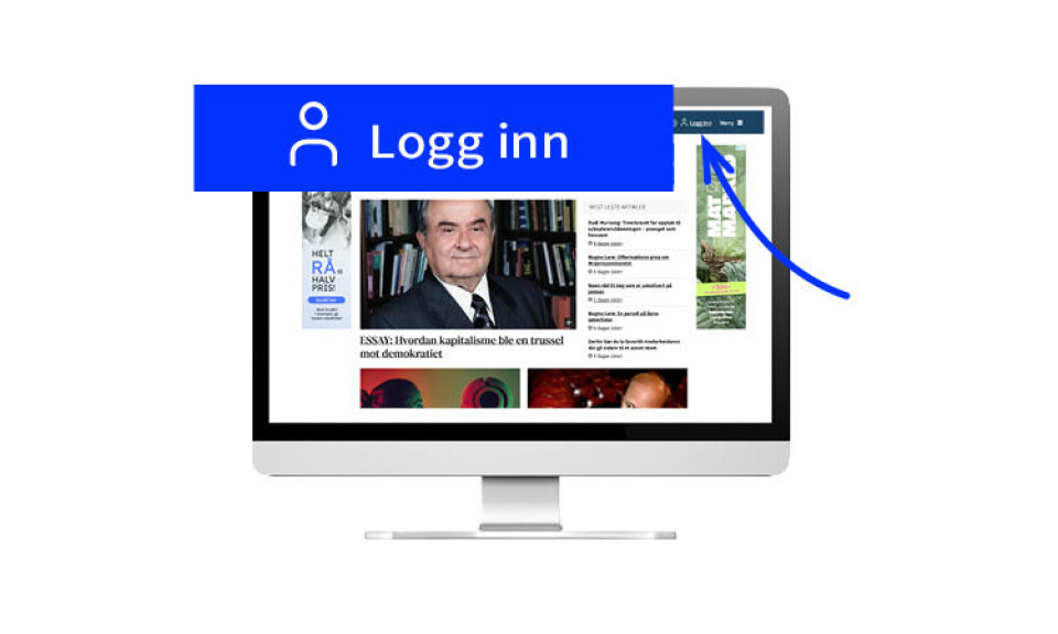 1 skjermbilde logg inn