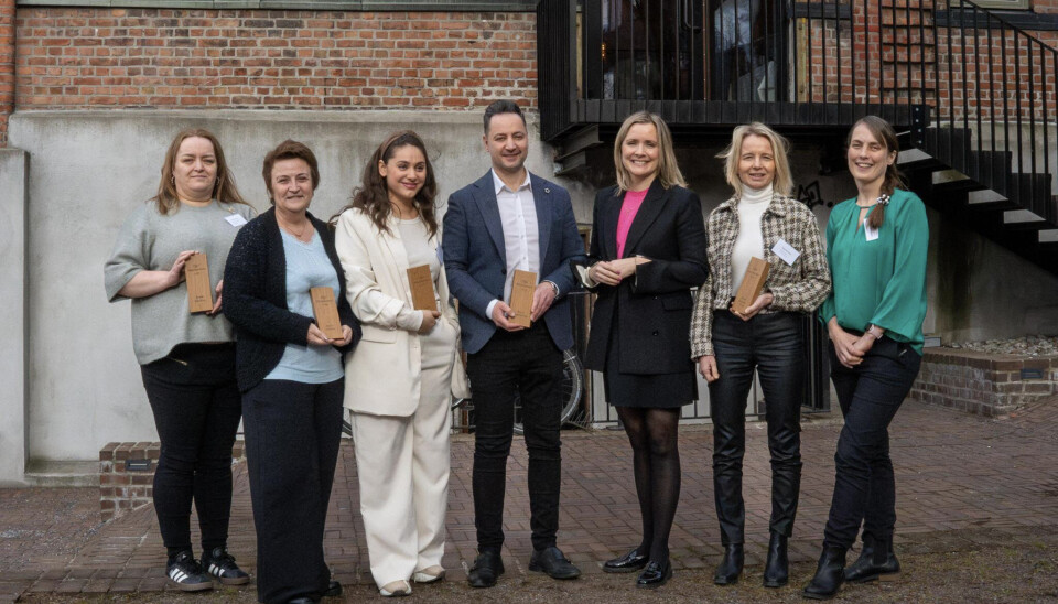 Vinnere av Planteprisen 2025 sammen med Marit Vea, byråd for miljø og samferdsel i Oslo, og Heidi Røneid, juryleder i Planteprisen.