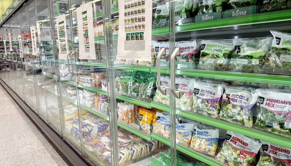 Salat til middag: Bama-salater har fått plass starten av i middagsrekka.
