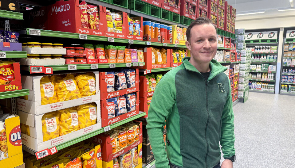 Takhøyde: Det er høyt under taket i lokalene til Kiwi Skårersletta. – I deler av lokalet er det ti meter opp til taket, forteller butikksjef Mats Knudsen.