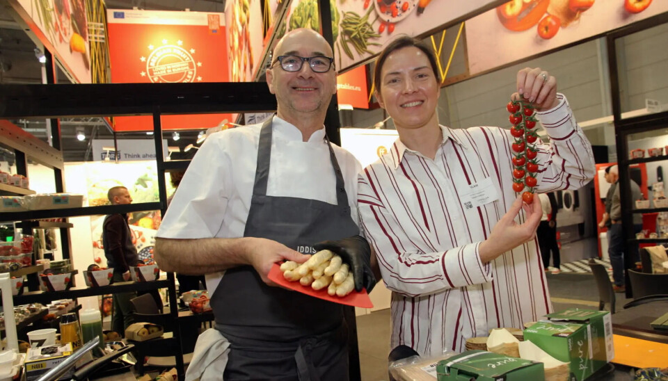 Den norsk-belgiske kokken Christophe Samijn og Anna Duginova fra VLAM promoterte produkter fra Flandern i Belgia på Umami Arena 2025. Den norsk-belgiske kokken Christophe Samijn og Anna Duginova fra VLAM promoterer produkter fra Flandern i Belgia på Umami Arena 2025.