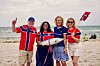 Det offisielle Norge var sterkt til stede i Miami, og kunne bivåne Erling Braut Haalnd på det gedigne reklamebanneret som hang etter flyet som sirkulerte over Miami i flere timer. Fra venstre: Jo Sletbak (generalkonsul i New York), Lubna Jaffery (kultur- og likestillingsminister), Karine Rød Haraldsson (Norges sjømatråds utsending til USA) og Anniken Huitfeldt (Norges ambassadør til USA).